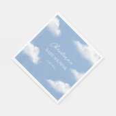 Serviette En Papier Cloud 9 Baby shower bleu Personnalisé (Coin)