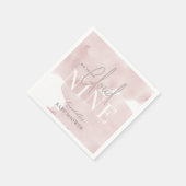 Serviette En Papier Cloud 9 Ciel rose Aquarelle Baby shower fille (Coin)