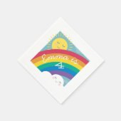 Serviette En Papier Cloud arc-en-ciel et serviettes d'anniversaire Sun (Coin)
