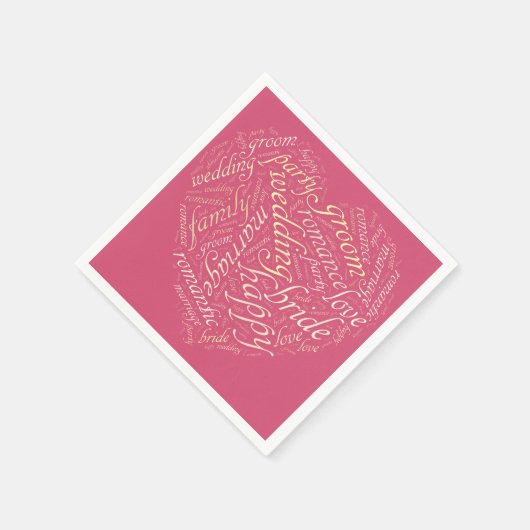 Serviette En Papier Cloud de mot mariage (Coin)