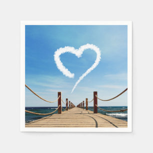 Serviette En Papier Cloud en forme de coeur sans fin