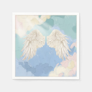 Serviette En Papier Cloud Neuf ailes Angel Baby shower