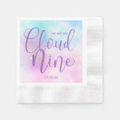 Serviette En Papier Cloud Neuf Baby shower fille (Devant)