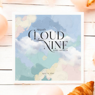 Serviette En Papier Cloud Neuf Élégant Baby shower Pastel