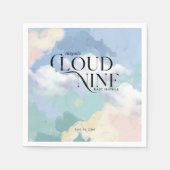 Serviette En Papier Cloud Neuf Élégant Baby shower Pastel (Devant)