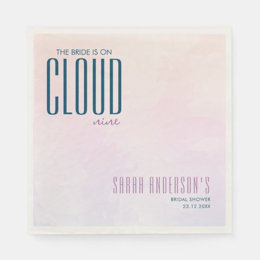 Serviette En Papier Cloud Neuf Élégante Fête des mariées Dreamy (Devant)