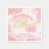 Serviette En Papier Cloud Nine 9 Glow Rose Pailleté Mariage (Devant)