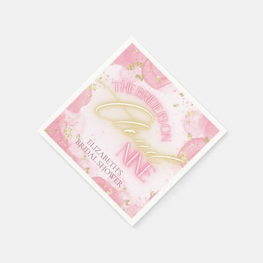 Serviette En Papier Cloud Nine 9 Glow Rose Pailleté Mariage (Coin)