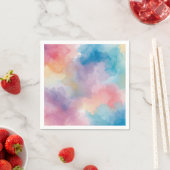 Serviette En Papier Clour Napkins (En situation)