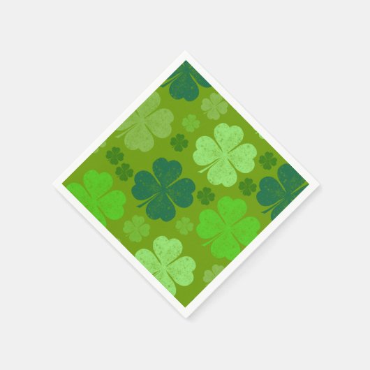 Serviette En Papier Clovers verts, Lucky Clovers, Saint Patrick's Day (Coin)