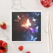 Serviette En Papier Clowing Night Butterflies (En situation)