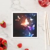 Serviette En Papier Clowing Night Butterflies (En situation)