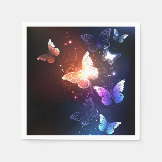 Serviette En Papier Clowing Night Butterflies (Devant)