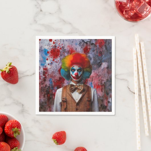 Serviette En Papier Clown (En situation)