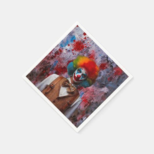 Serviette En Papier Clown (Coin)