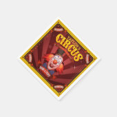 Serviette En Papier Clown Carnaval AJOUTER LE NOM Big Top Family Circu (Coin)