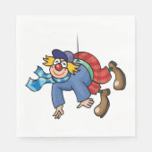 Serviette En Papier Clown Comique Pendu à l'Envers (Devant)