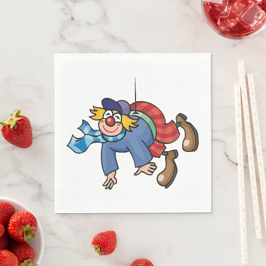 Serviette En Papier Clown Comique Pendu à l'Envers