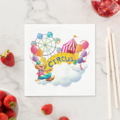 Serviette En Papier Clown de cirque (En situation)