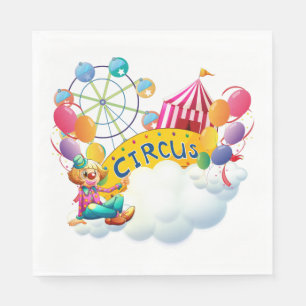 Serviette En Papier Clown de cirque