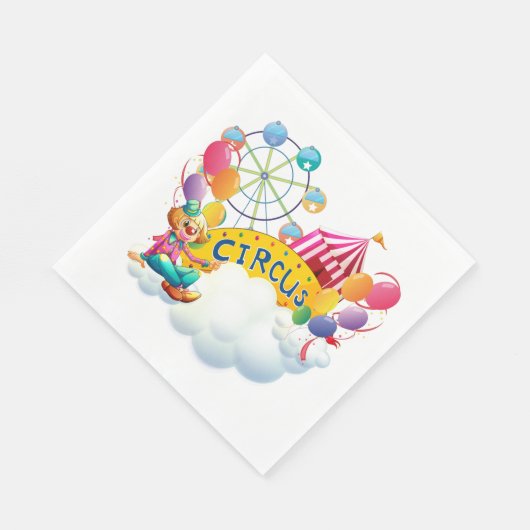 Serviette En Papier Clown de cirque (Coin)