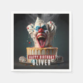 Serviette En Papier Clown effrayant thème personnalisable serviettes d (Devant)