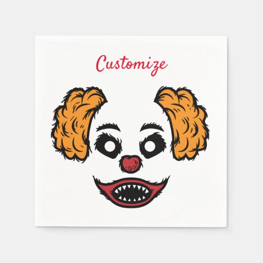 Serviette En Papier Clown effrayant Thunder_Cove (Devant)