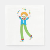 Serviette En Papier Clown en jonglage (Devant)