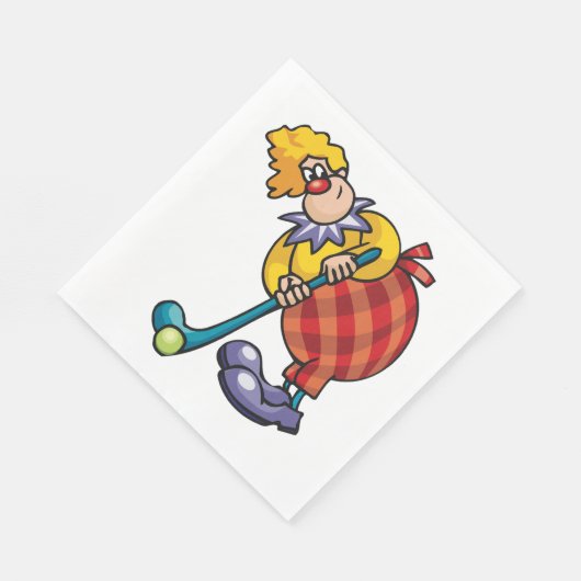 Serviette En Papier Clown Hockey amusant Sport serviettes (Coin)