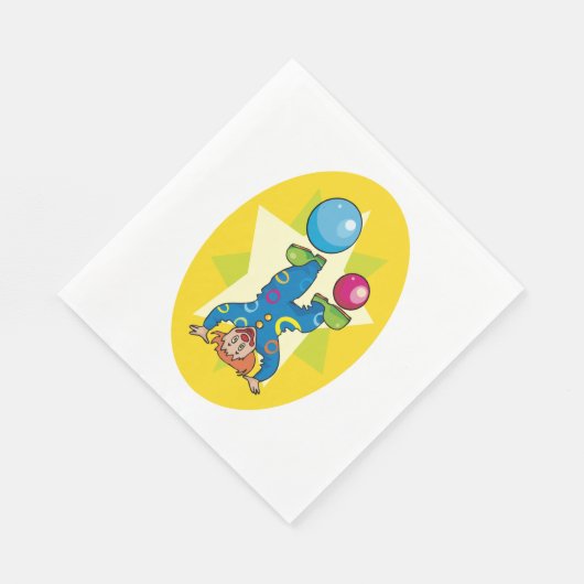 Serviette En Papier Clown sur sa tête (Coin)