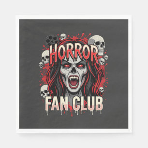 Serviette En Papier Club de fans de l'horreur d'Halloween Crâne de Vam