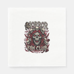 Serviette En Papier Club de fans d'horreur Halloween Crâne Hurleur Cap