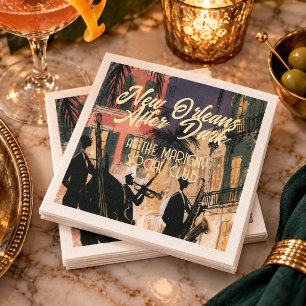 Serviette En Papier Club de Jazz de la Nouvelle-Orléans Après la Tombé