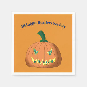 Serviette En Papier Club de lecture de citrouille Halloween personnali