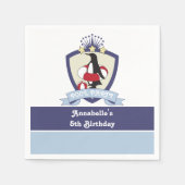 Serviette En Papier Club de natation Crest Penguin Piscine pour enfant (Devant)