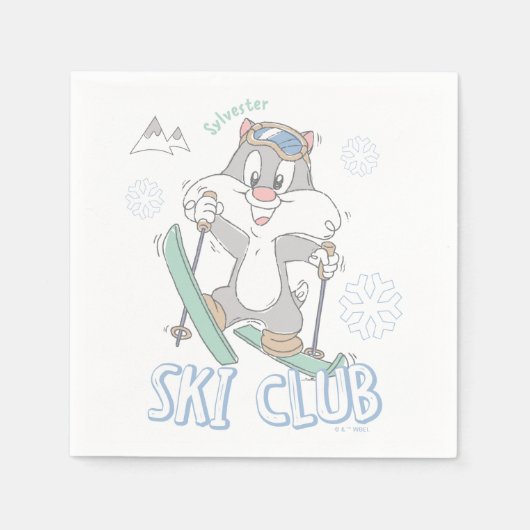 Serviette En Papier Club de ski Baby SYLVESTER™ (Devant)