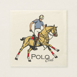 Serviette En Papier club de sport équestre de polo
