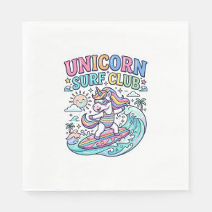 Serviette En Papier Club de surf Licorne