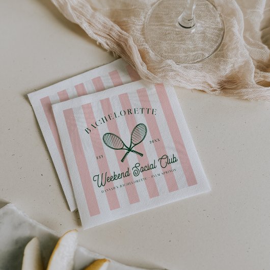 Serviette En Papier Club de tennis | Bachelorette