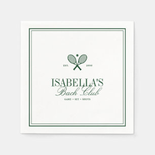 Serviette En Papier Club de Tennis Vintage Country Bachelorette