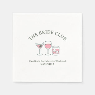 Serviette En Papier Club Social de Cocktail de Fête de Fiançailles Ros