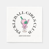 Serviette En Papier Club social de Pickleball (Devant)