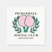 Serviette En Papier Club social de Pickleball (Devant)