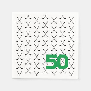 Serviette En Papier Clubs de golf Anniversaire Age moderne classique a