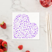 Serviette En Papier Cluster de coeur pourpre (En situation)
