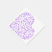 Serviette En Papier Cluster de coeur pourpre (Coin)