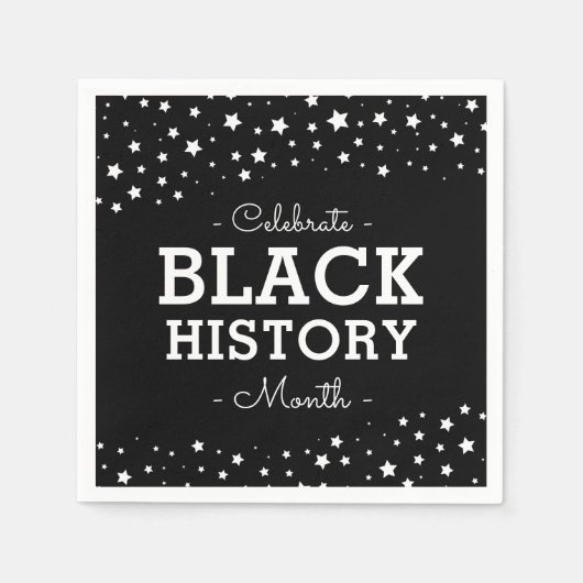 Serviette En Papier Cluster d'étoiles | Célébrer l'histoire des Noirs (Devant)