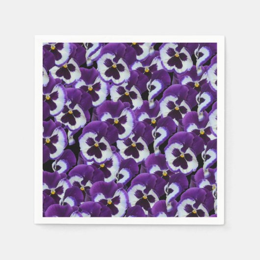 Serviette En Papier Clusters de panneaux blancs violets : Harmonieux g (Devant)