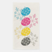 Serviette En Papier CMYK Snowflakes (Devant)