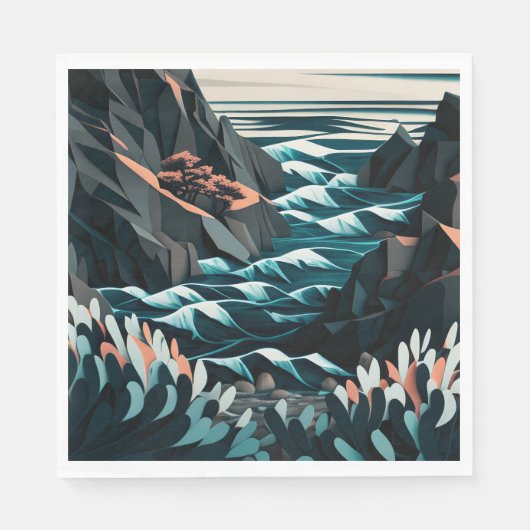 Serviette En Papier Coastal (Devant)